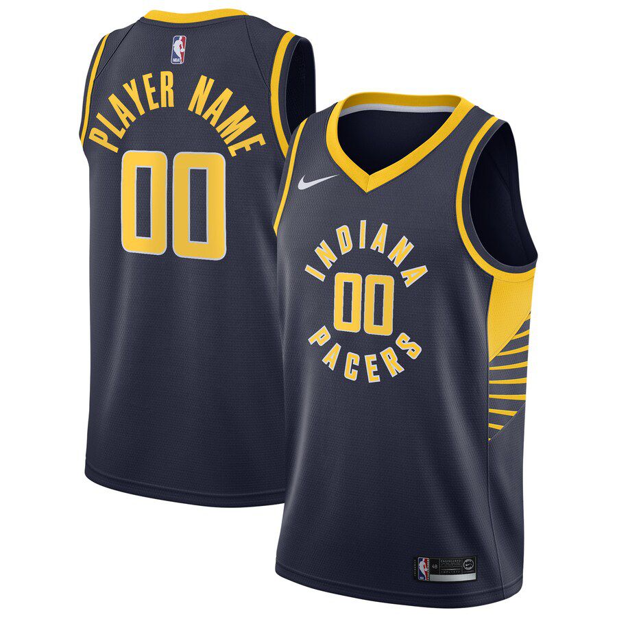 Men Indiana Pacers Nike Navy Swingman Custom NBA Jersey->customized nba jersey->Custom Jersey